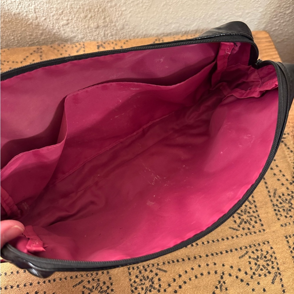 MAC Cosmetics Black Cosmetic Bag with Pink Lining - Picture 3 of 5